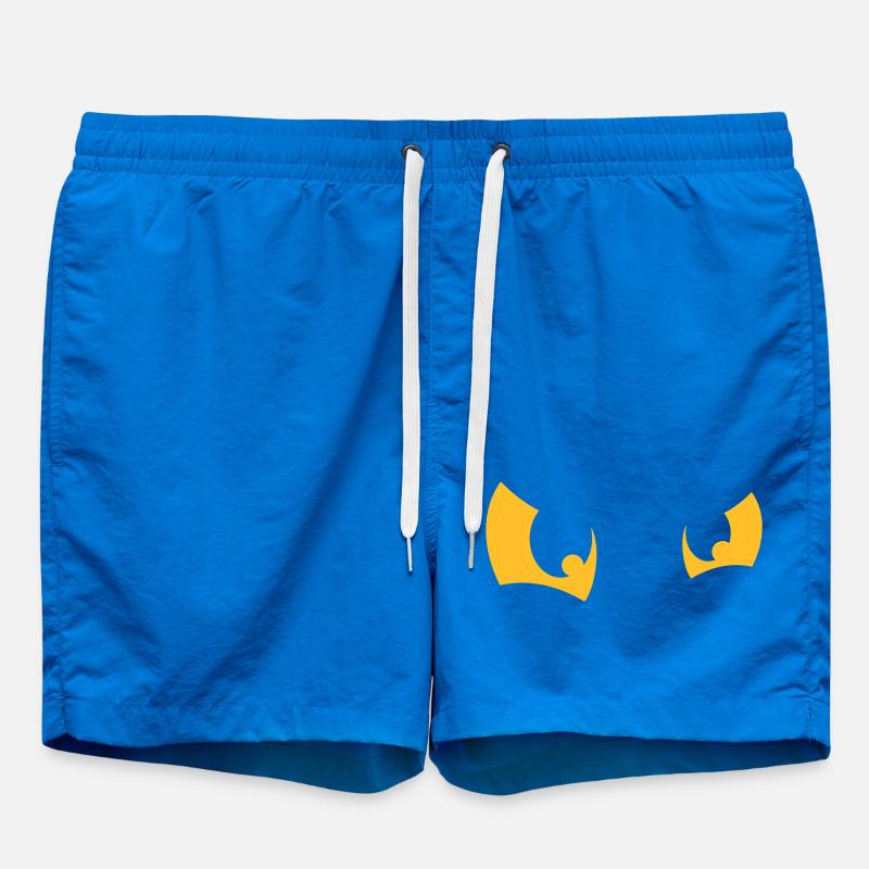 Zwei leuchtende Comic Augen - Badeshorts - Cobalt blue