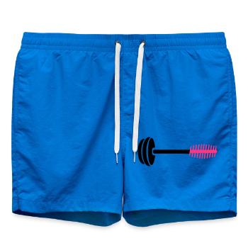 Neonrosa Haarkamm-Icon - Badeshorts - Cobalt blue - Vorne