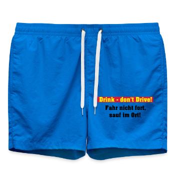 Party Shirt , Drink ... sauf im Ort (25) - Badeshorts - Cobalt blue - Vorne