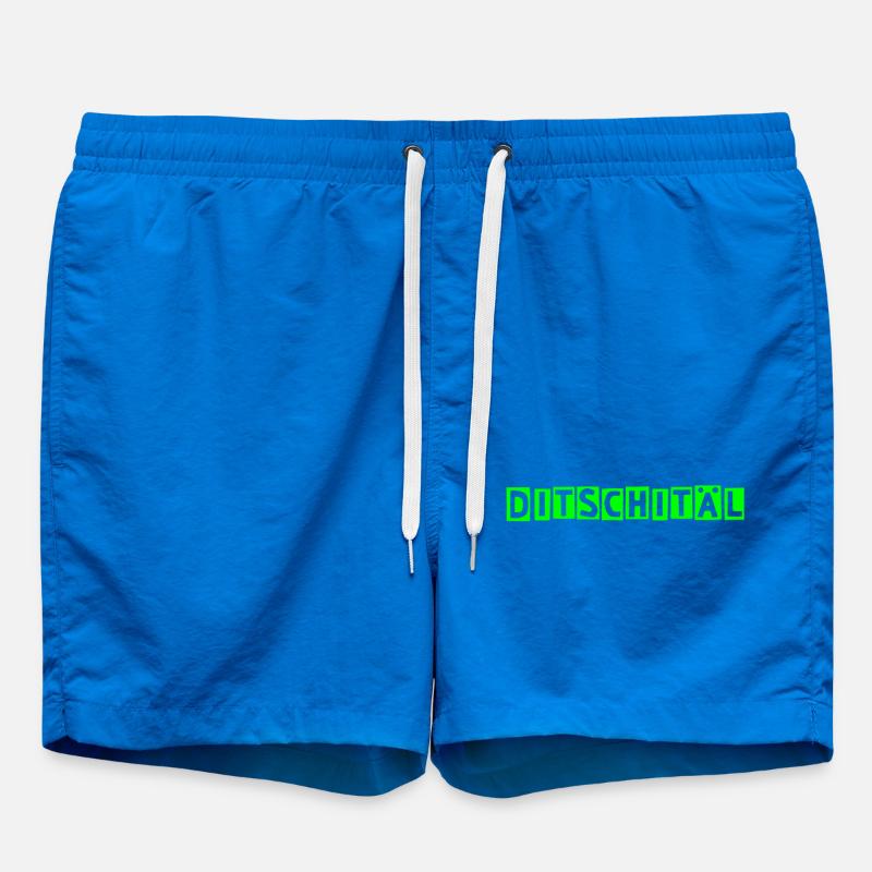 Ditschitäl! TShirts for Nerds & Digitalization - Swim Trunks - cobalt blue