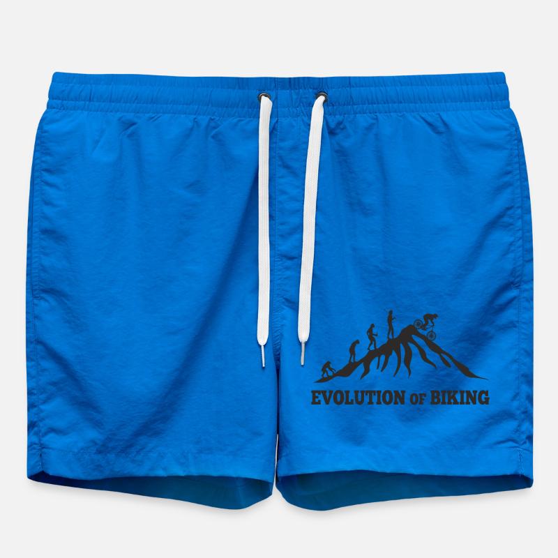 Evolution of Biking Downhill Entstehung - Swim Trunks - cobalt blue