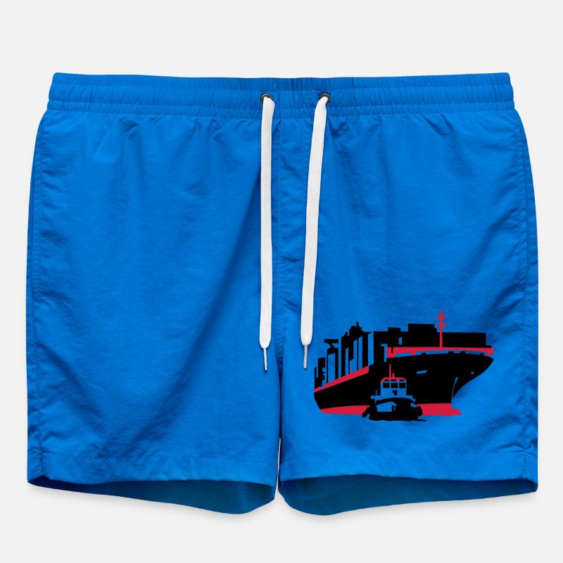Containerschiff - Badeshorts - Cobalt blue