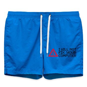 computer - Swim Trunks - cobalt blue - Front