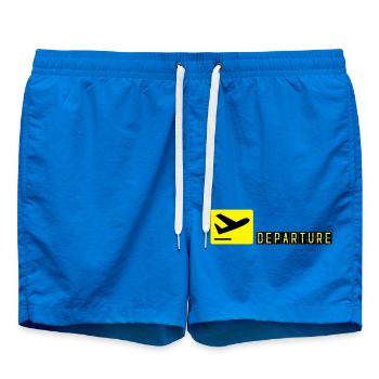Airplane taking off - Swim Trunks - cobalt blue - Front