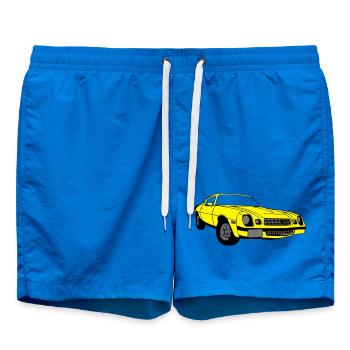 CamaroV8,Muscle-Car,Werkstatt,Garage,Auto,(25) - Badeshorts - Cobalt blue - Vorne