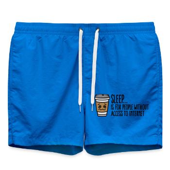 Sleep is for people without access to internet - Short de bain - cobalt blue - Devant