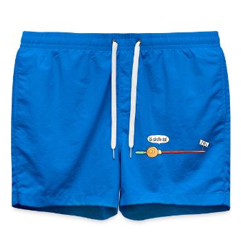 Der Weg ist das Ziel - Schnecke - Comic - Geschenk - Badeshorts - Cobalt blue - Vorne