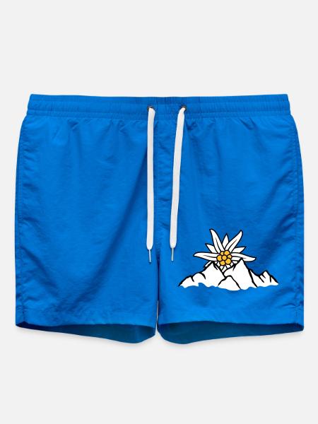 Sun mountain flower Edelweiss - Swim Trunks - cobalt blue