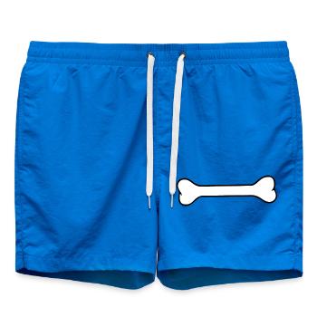 Silhouette d’os de chien Minimaliste noir blanc - Short de bain - cobalt blue - Devant