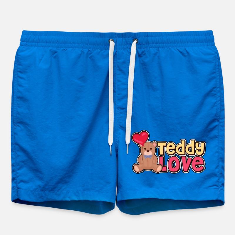 Teddy Liebe - Bär - Bären - Badeshorts - Cobalt blue