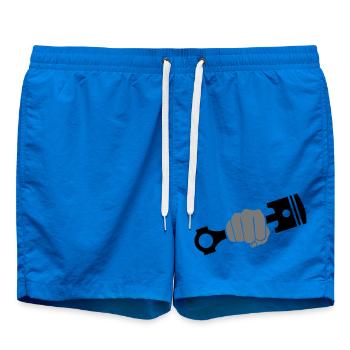 Fist holds engine piston - Swim Trunks - cobalt blue - Front