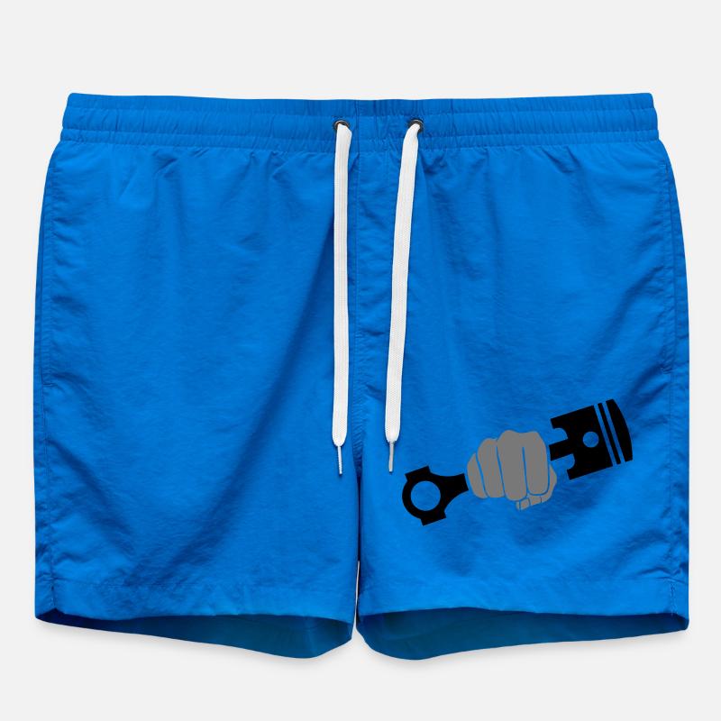 Fist holds engine piston - Swim Trunks - cobalt blue