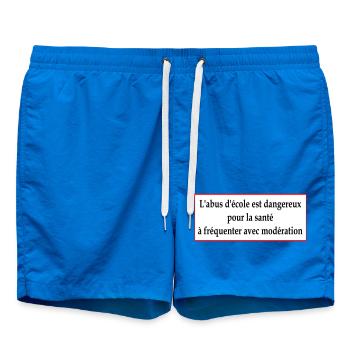L'abus d'école est dangereux pour la santé - Short de bain - cobalt blue - Devant