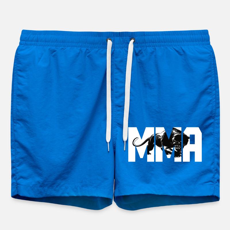 MMA Design mit einer Raubkatze - Badeshorts - Cobalt blue