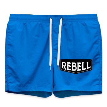 rebel dieb rowdy rebell bandit hustler gang crime - Swim Trunks - cobalt blue - Front