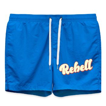 rebel dieb rowdy rebell bandit hustler gang crime - Swim Trunks - cobalt blue - Front