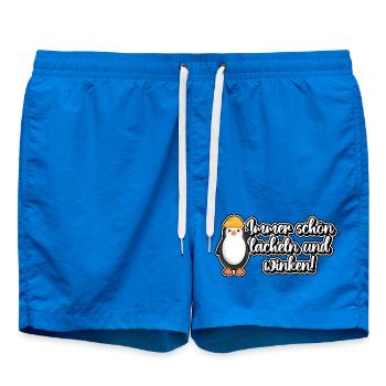Immer schön lächeln und winken! - Badeshorts - Cobalt blue - Vorne