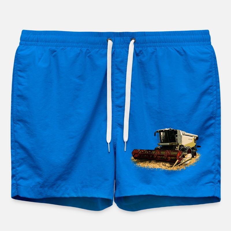 Claas Combine Harvester Lexion 550 - Swim Trunks - cobalt blue