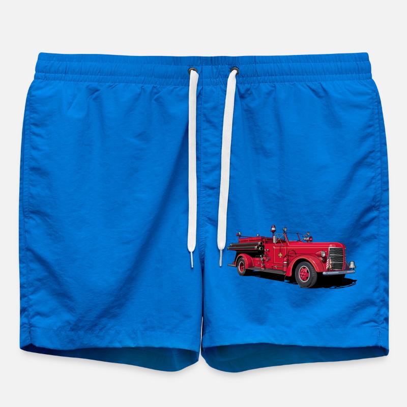Feuerwehrauto Oldtimer - Badeshorts - Cobalt blue