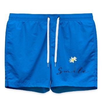 Smile happiness flower Marguerite original - Swim Trunks - cobalt blue - Front