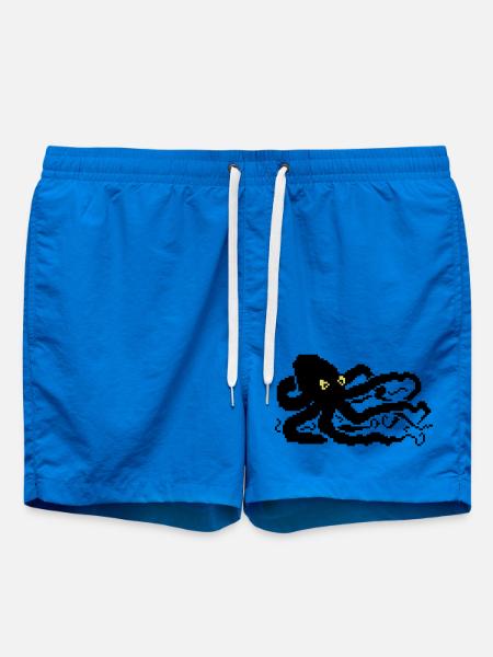 8bit pixel octopus - Swim Trunks - cobalt blue
