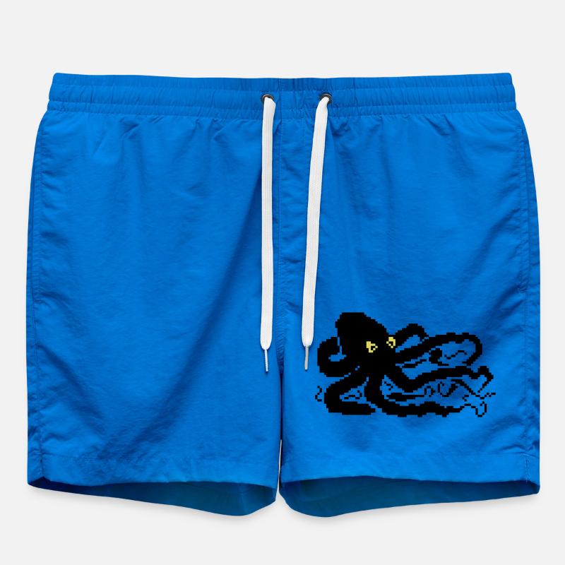 8bit pixel octopus - Badeshorts - Cobalt blue