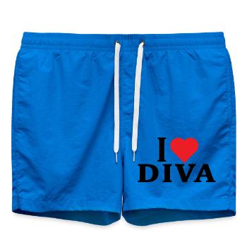 T-shirt I love Diva t-shirt gift idea - Swim Trunks - cobalt blue - Front