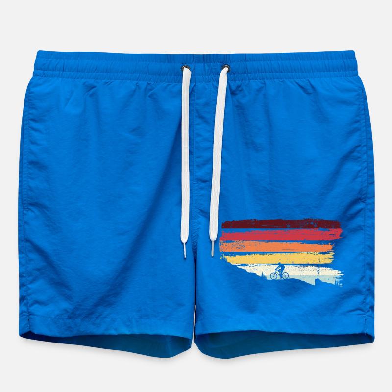 Rainbow Ride at Sunset - Swim Trunks - cobalt blue