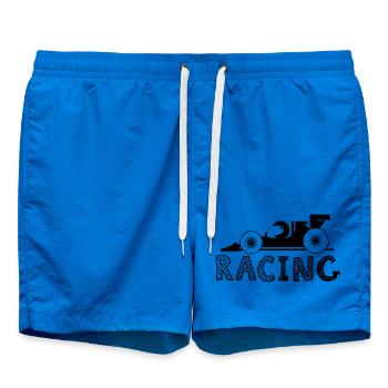Rennauto Kinder Symbol Auto Formula Rennen Grafik - Badeshorts - Cobalt blue - Vorne