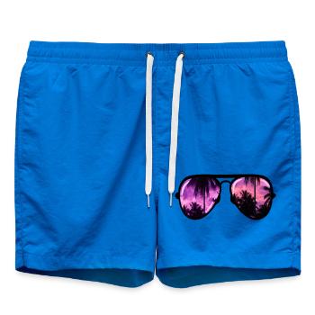 lunettes de soleil fraîches avec palmier - Short de bain - cobalt blue - Devant