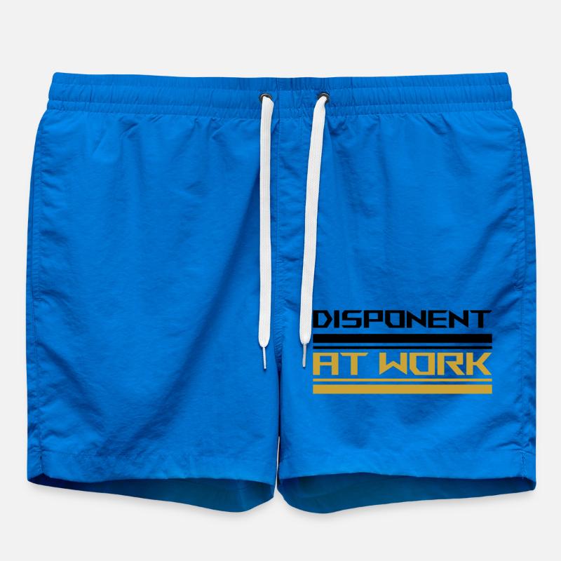 Disponent at work black - Swim Trunks - cobalt blue