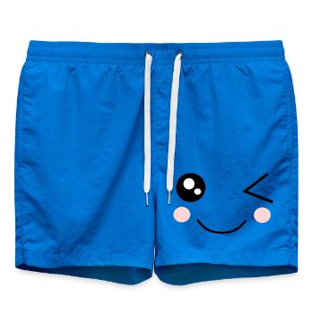 Visage Kawaii Drôle - Short de bain - cobalt blue - Devant