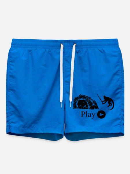 Funny monkey and lion - Swim Trunks - cobalt blue