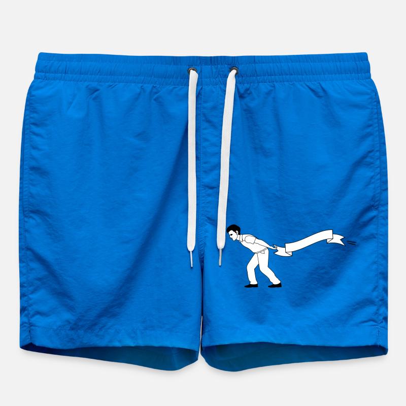 man pulls Banner | Banner bearer - Swim Trunks - cobalt blue