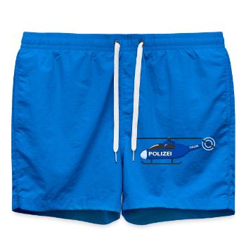 Hubschrauber Polizei - Badeshorts - Cobalt blue - Vorne