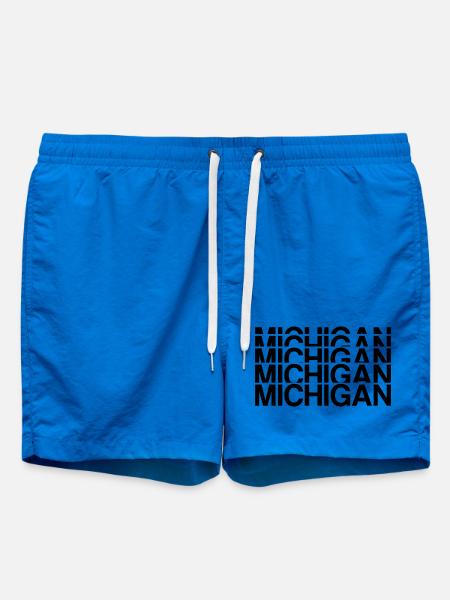 Michigan Line Sequence - Swim Trunks - cobalt blue