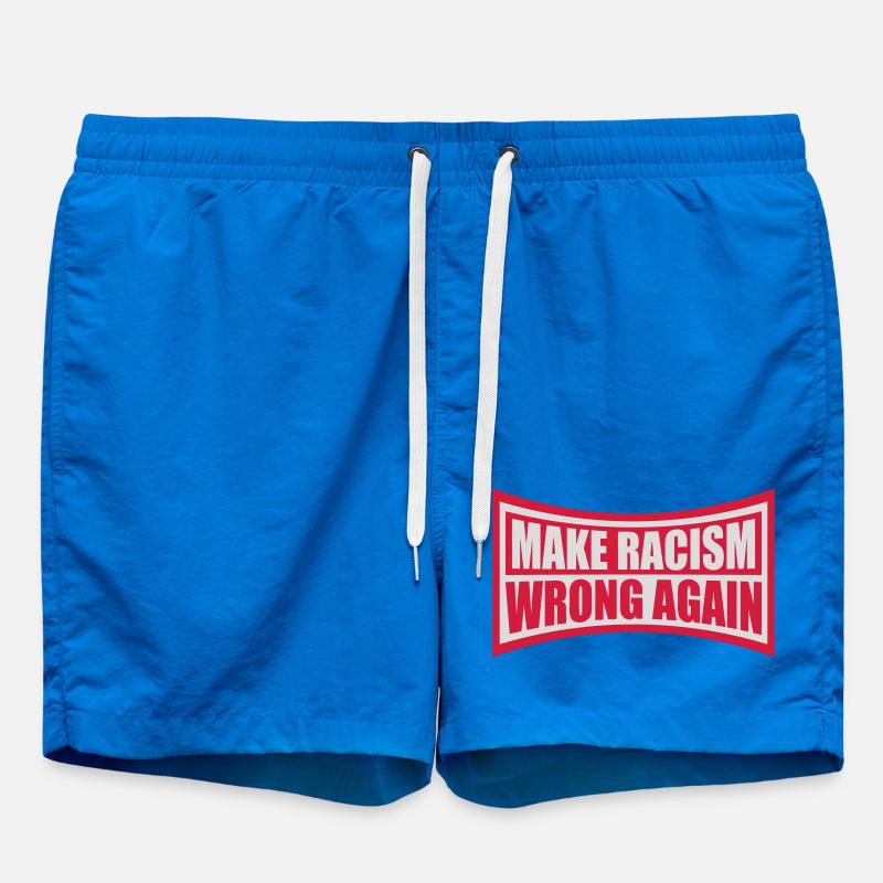 make racism wrong again - Swim Trunks - cobalt blue