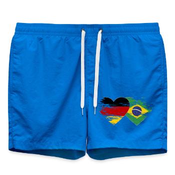 Allemagne Brésil drapeau utilisé coeur - Short de bain - cobalt blue - Devant