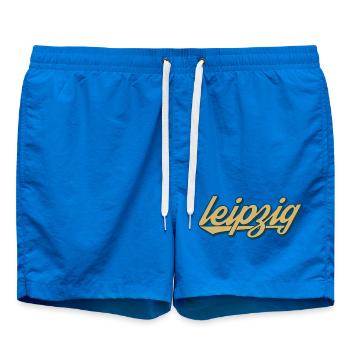 Leipzig Retro Script – Vintage Stadtlogo - Badeshorts - Cobalt blue - Vorne