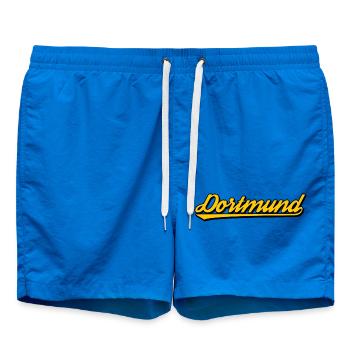 Dortmund Lettering Yellow Black - Swim Trunks - cobalt blue - Front
