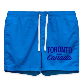 Toronto Canada Lettering Design - Swim Trunks - cobalt blue - Front