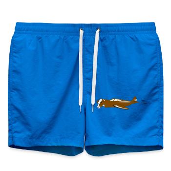 cow Air | flying cow - Swim Trunks - cobalt blue - Front