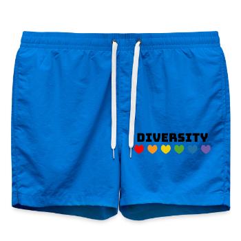 Rainbow Hearts Diversité LGBT lgbtqi queer - Short de bain - cobalt blue - Devant