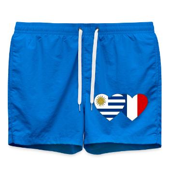 Uruguay France Drapeau du Cœur - Short de bain - cobalt blue - Devant