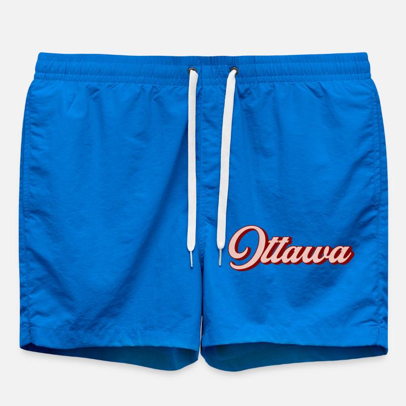 Ottawa Retro Script - Badeshorts - Cobalt blue