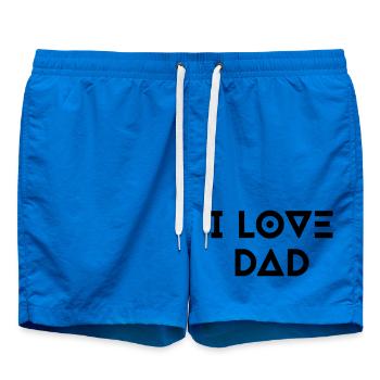 I LOVE DAD - Swim Trunks - cobalt blue - Front - AI Model Male 185 light (185cm)