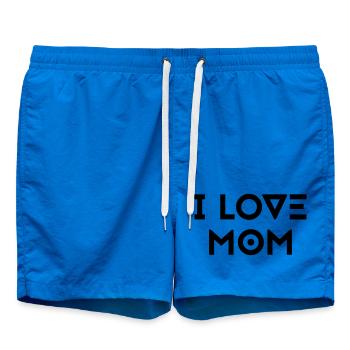 I LOVE MOM - Badeshorts - Cobalt blue - Vorne - AI Model Male 185 light (185cm)