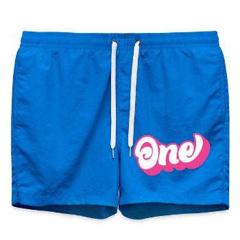 One 1st Birthday For Girls 1 Year Old - Swim Trunks - cobalt blue - Front