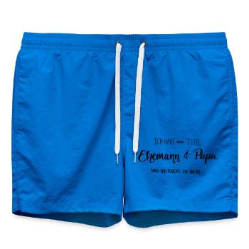 Ehemann & Papa - Badeshorts - Cobalt blue - Vorne