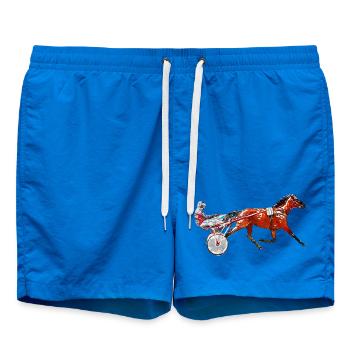Traber Trabrennen Design - Badeshorts - Cobalt blue - Vorne
